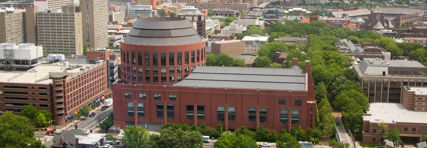 aerial view of the huntsman building